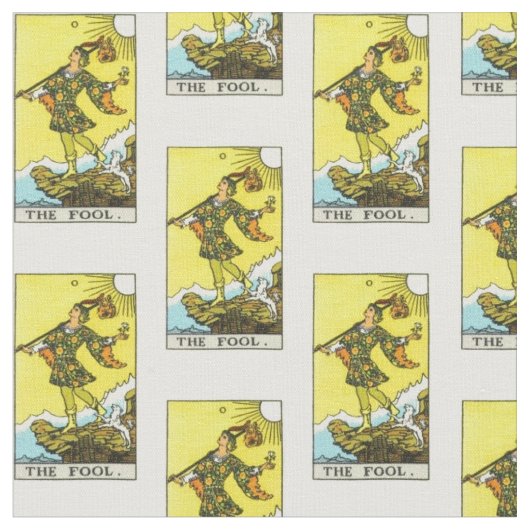 Tissu Carte d'imbécile de tarot de Cavalier-Waite (Fermer)