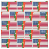 Tissu Carte du drapeau PORTUGAIS AMÉRICAIN (Échantillon)