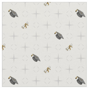 Tissu Cartes de graduation en gris clair et Motif du dip
