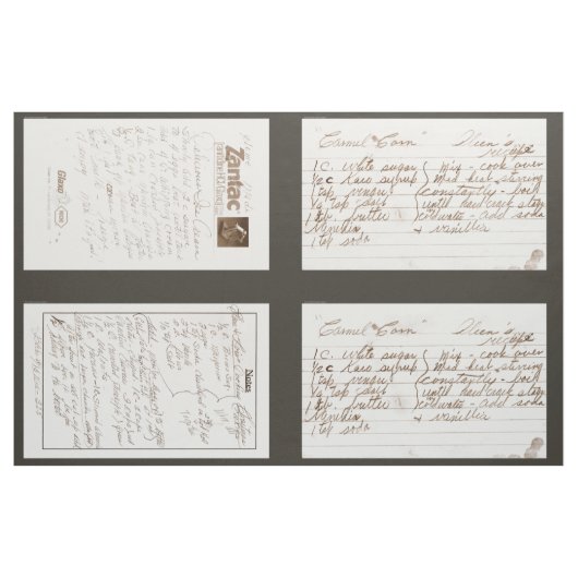Tissu Cartes vintages de recette (Yard)