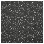Tissu Cartes Zodiac Star Blanches Sur Sorcière Noire Che (Échantillon)