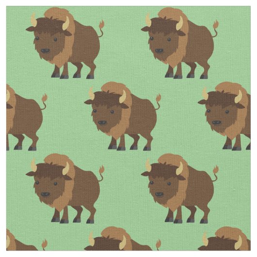Tissu Cartographie de Bison de Buffle mignon (Fermer)