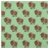 Tissu Cartographie de Bison de Buffle mignon (Échantillon)
