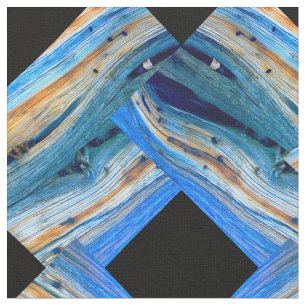 Tissu carton patiné bleu diamant noir