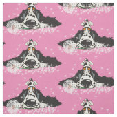 Tissu Cartoon anglais Cocker spaniel Fabric (Échantillon)