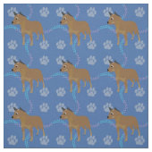 Tissu Cartoon Australian Cattle Dog (Rouge) (Échantillon)