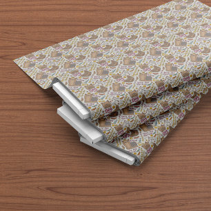 Tissu Cartoon de Chien Yorkie sans couture Motif