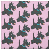 Tissu Cartoon écossais terrier (Échantillon)