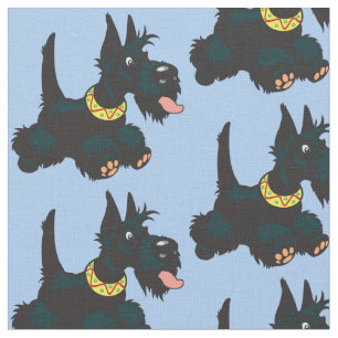 Tissu Cartoon écossais terrier