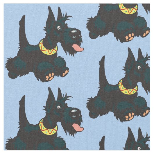 Tissu Cartoon écossais terrier (Fermer)