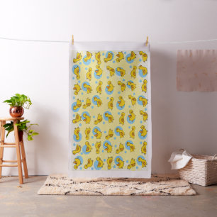 Tissu Cartoon mignon Jaune Motif de colliers