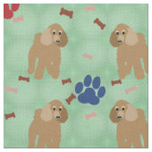 Tissu Cartoon Poodle (Fermer)