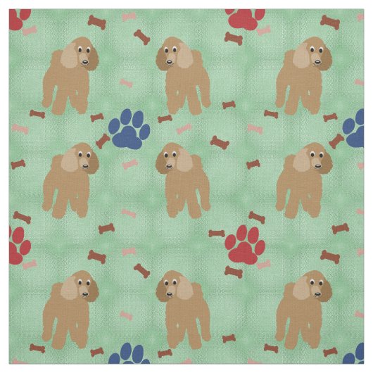 Tissu Cartoon Poodle (Échantillon)