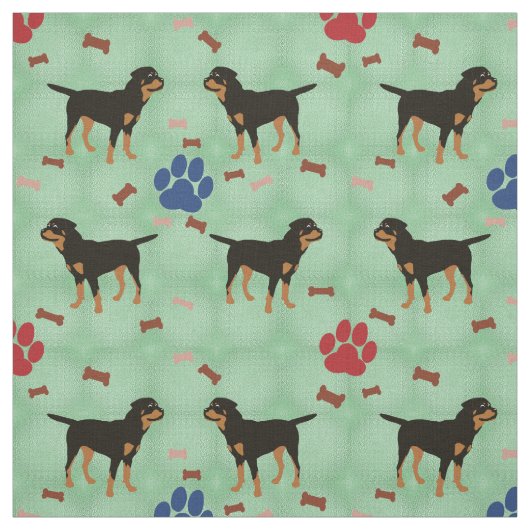 Tissu Cartoon Rottweiler (Échantillon)