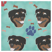 Tissu Cartoon Rottweiler (Fermer)