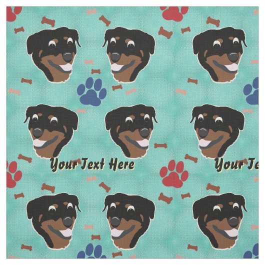 Tissu Cartoon Rottweiler (Échantillon)