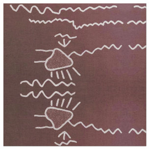 Tissu Cascadia Pictographe Marron