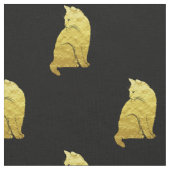 Tissu Cat d'or noir (Fermer)