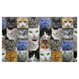Tissu Cat Façade Collage Couture Fabric de l'artisanat