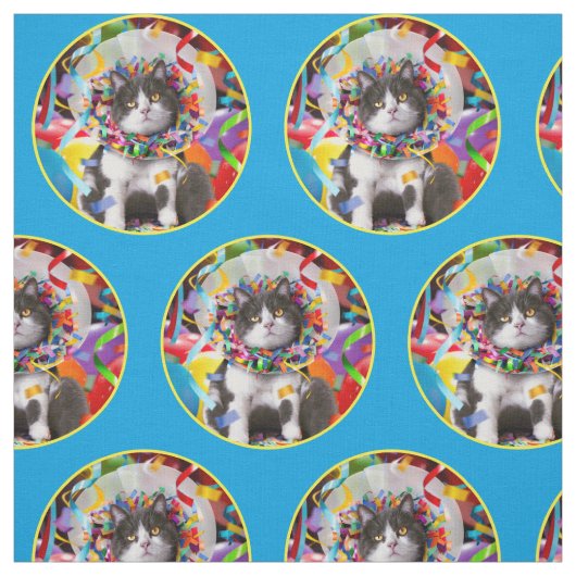 Tissu Cat In Party Cone (Échantillon)