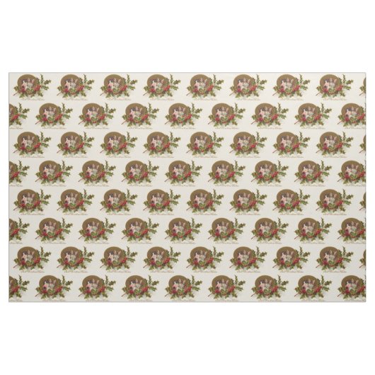 Tissu Cat Kitten Holly Winterberry (Yard)