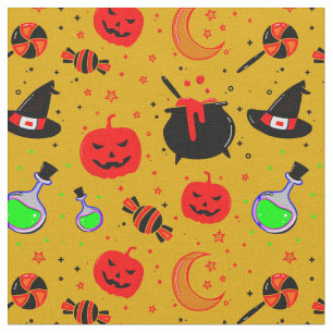 Tissu Cauldron Citrouille Casquette Candy Moon sur Yello