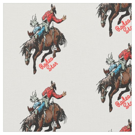 Tissu Cavalier à cru de cheval de Bronc de cowboy (Fermer)