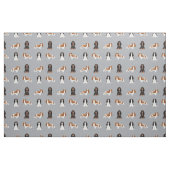 Tissu cavalier kc spaniel dogs gris (Fat Quarter)