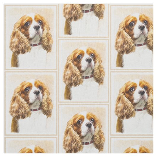 Tissu Cavalier Le Roi Charles Spaniel Peinture originale (Échantillon)