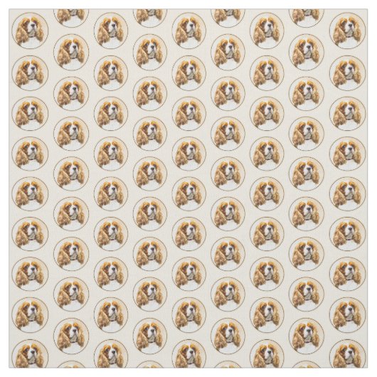 Tissu Cavalier Le Roi Charles Spaniel Peinture originale (Échantillon)