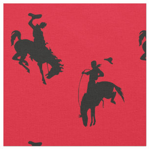 Tissu Cavalier s'opposant de Bronc de cheval de cowboy