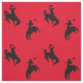 Tissu Cavalier s'opposant de Bronc de cheval de cowboy (Échantillon)
