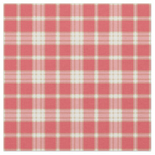 Tissu Cayenne et plaid rose de corail de mode