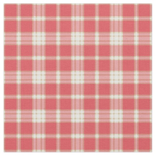 Tissu Cayenne et plaid rose de corail de mode (Fermer)