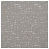 Tissu Célébrations de Champagne sur Grey (Échantillon)