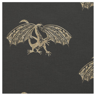 Tissu céleste Golden Dragon Goth