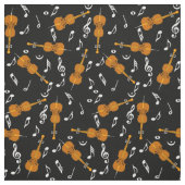 Tissu Cellos Music Notes Motif (Échantillon)