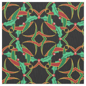 Tissu Celtic Christmas Holly Motif Wreath (fermé)