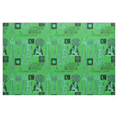 Tissu Celtic Gryphon et vert vert de Kells (Fat Quarter)