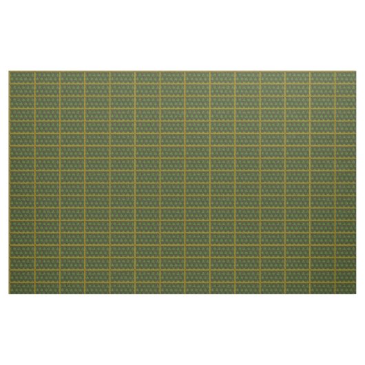 Tissu celtique de knotwork en vert et or (Yard)