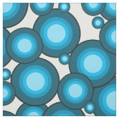Tissu Cercle d'année Bleu 70's (Échantillon)