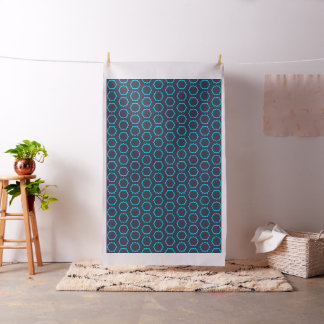 Tissu Cercle étoilé Turquoise