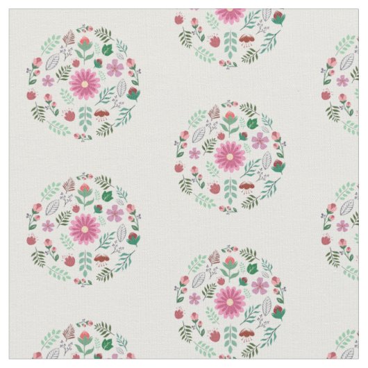 Tissu Cercle floral (Fermer)