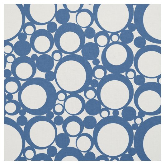 Tissu Cercle géométrique bleu classique (Échantillon)