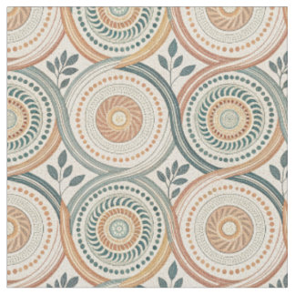 Tissu Cercle Spirituel Bohème Mandala & Art Botanique de