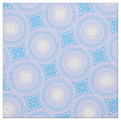 Tissu Cercles bleu ciel motif (Échantillon)