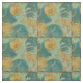 Tissu Cercles bleus et jaunes (Échantillon)