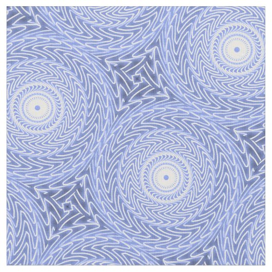 Tissu Cercles bleus tourbillonner motif (Fermer)