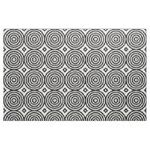 Tissu Cercles concentriques noir et blanc Illusion d'opt (Fat Quarter)