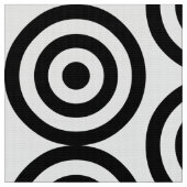 Tissu Cercles concentriques - noir sur le blanc (Fermer)